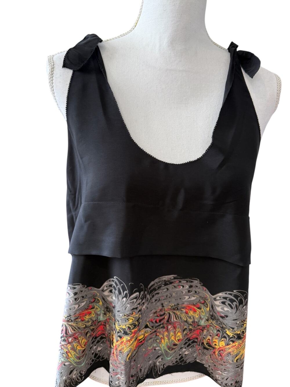 PJK Patterson Kincaid Sleeveless Top Black Print M